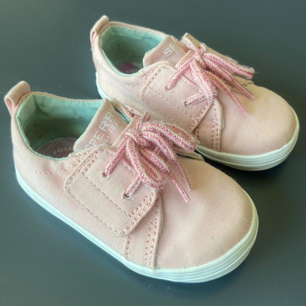 Sperry Top Siders pink little girls shoes, toddler size 3